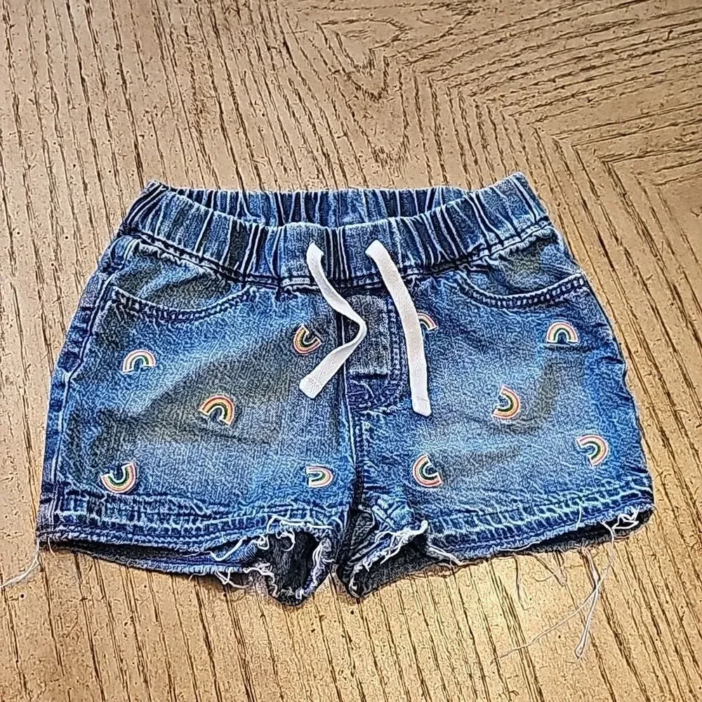 Denim rainbow shorts size 4 Gap Denim